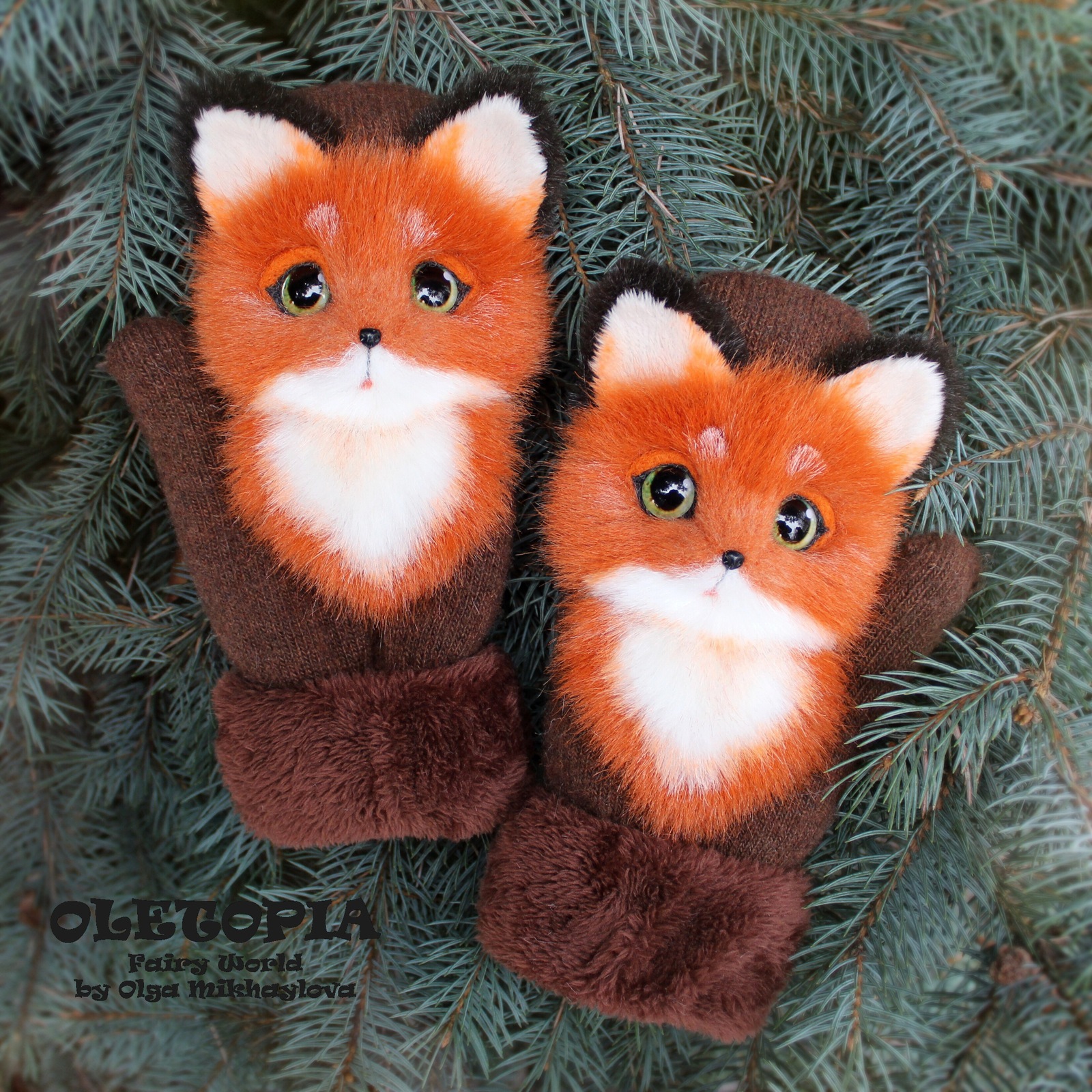 Mittens with animals) - My, Mittens, Fox, Dog, Needlework, Creation, Longpost