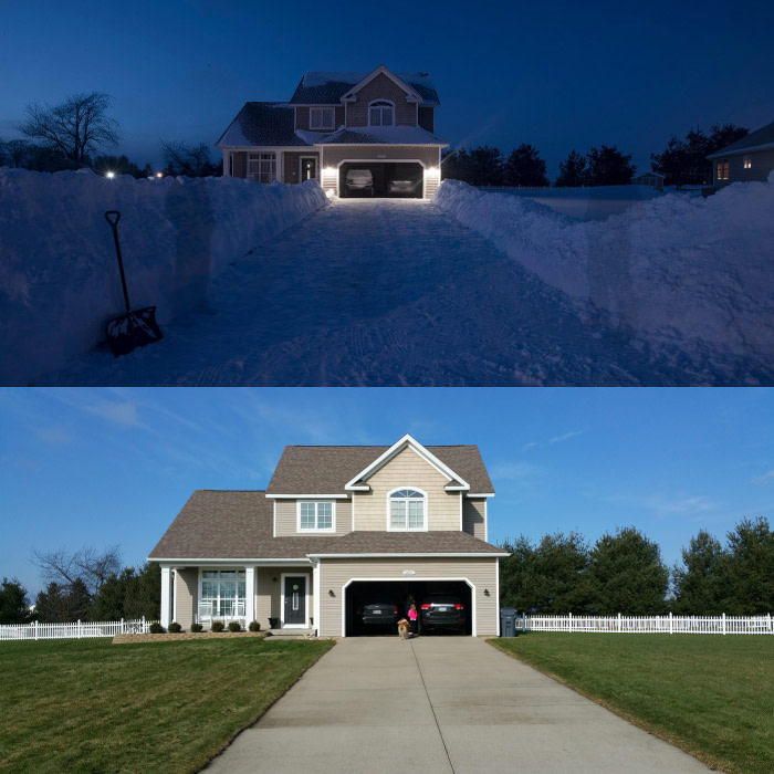 January 21, 2014 vs January 21, 2017 Kalamazoo, MI - House, Winter, USA, 9GAG