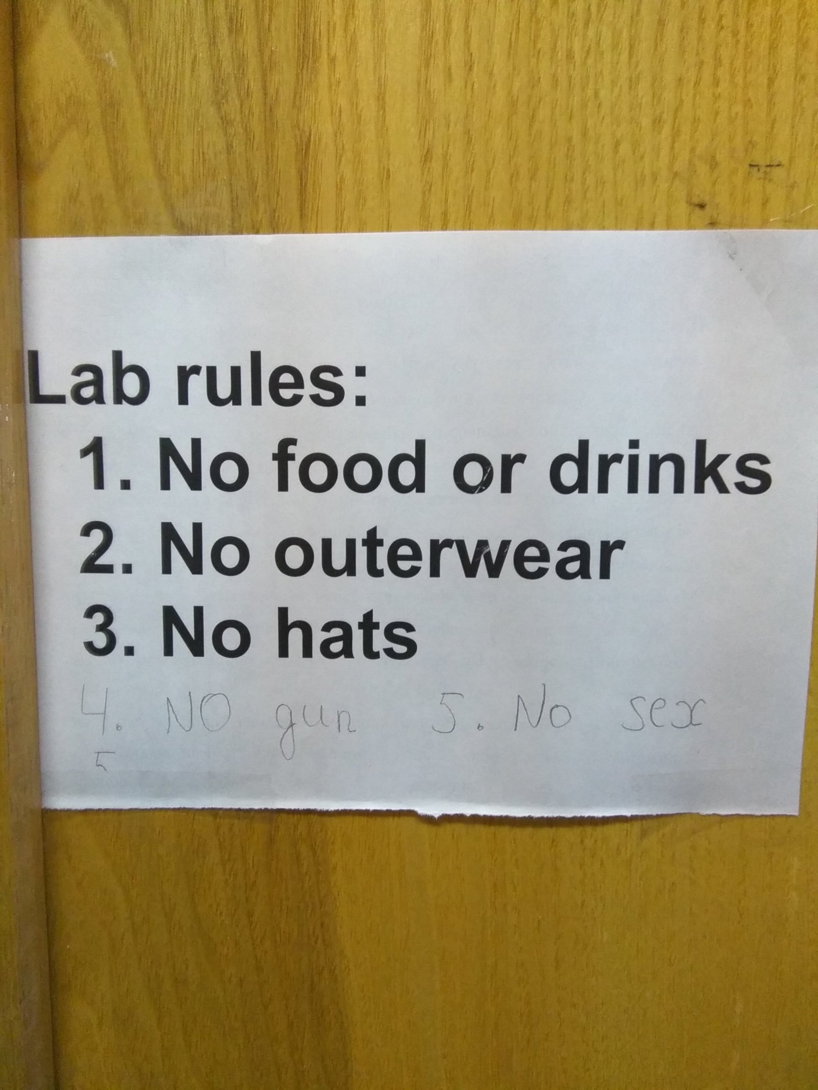 And so I wanted ... - My, Табличка, Rules, Door, Laboratory, University