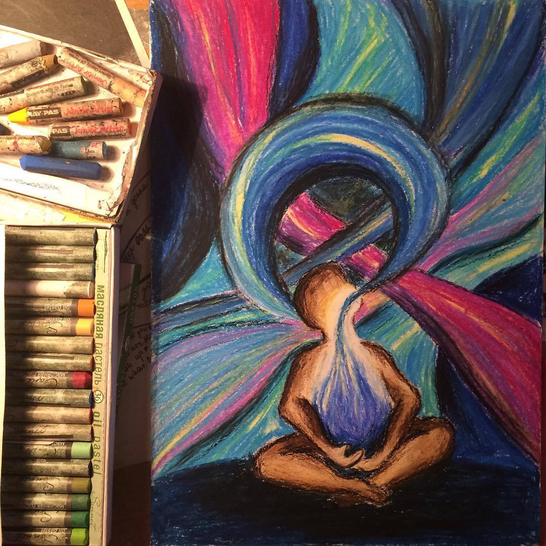 oil pastel - My, Oil pastel, Drawing, Pastel, Art, Illustrations, Cover, Learning to draw, Self-taught artist, Longpost