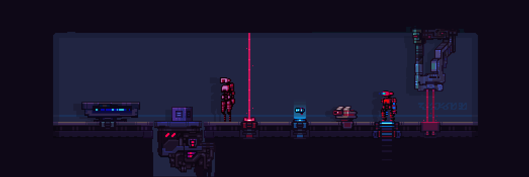 Several objects for the game 5734L3R - My, 5734l3r, Pixel Art, Pixel, Cyberpunk, Indie game, Indiedev, Robot