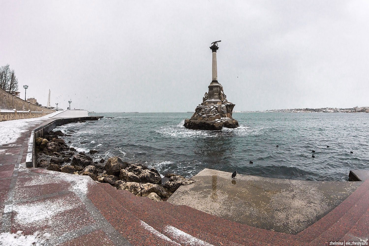 White stone - My, Sevastopol, The photo, Town, Snow, Longpost