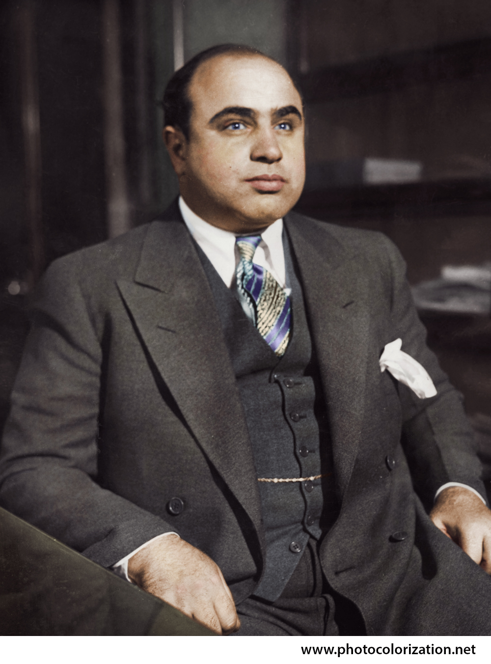 My coloration - My, Colorization, Al capone, Mafia, Longpost