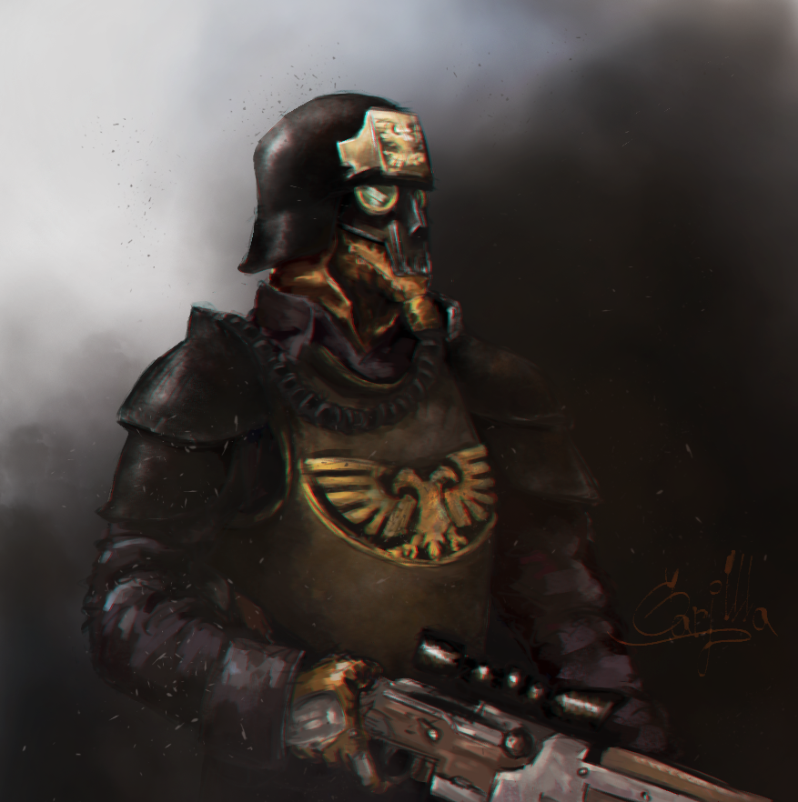 Death korps of krieg - Art, My, Photoshop, Digital drawing, Warhammer 40k