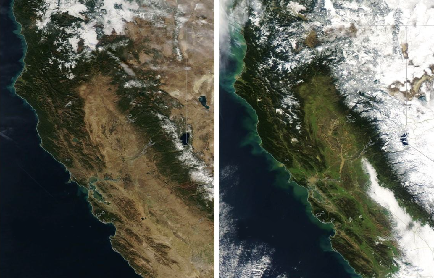 California 2014-2017 - California, Global warming, Difference