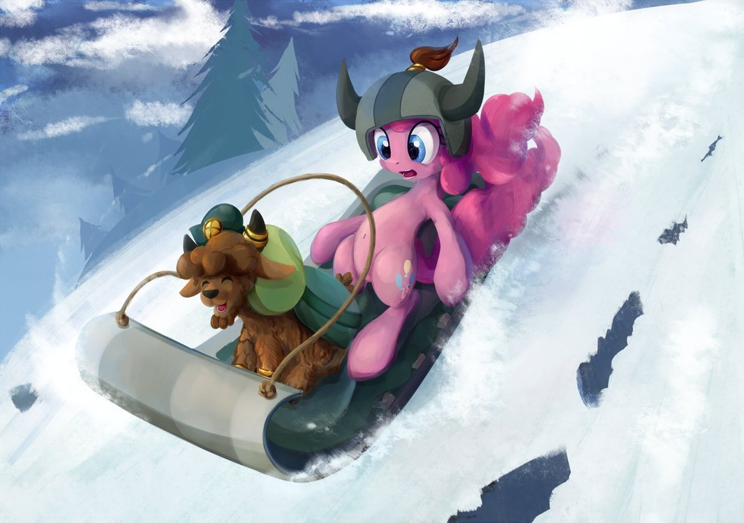 Little Yak and Pinky - My little pony, PonyArt, Pinkie pie, , , Yak, Scootiebloom