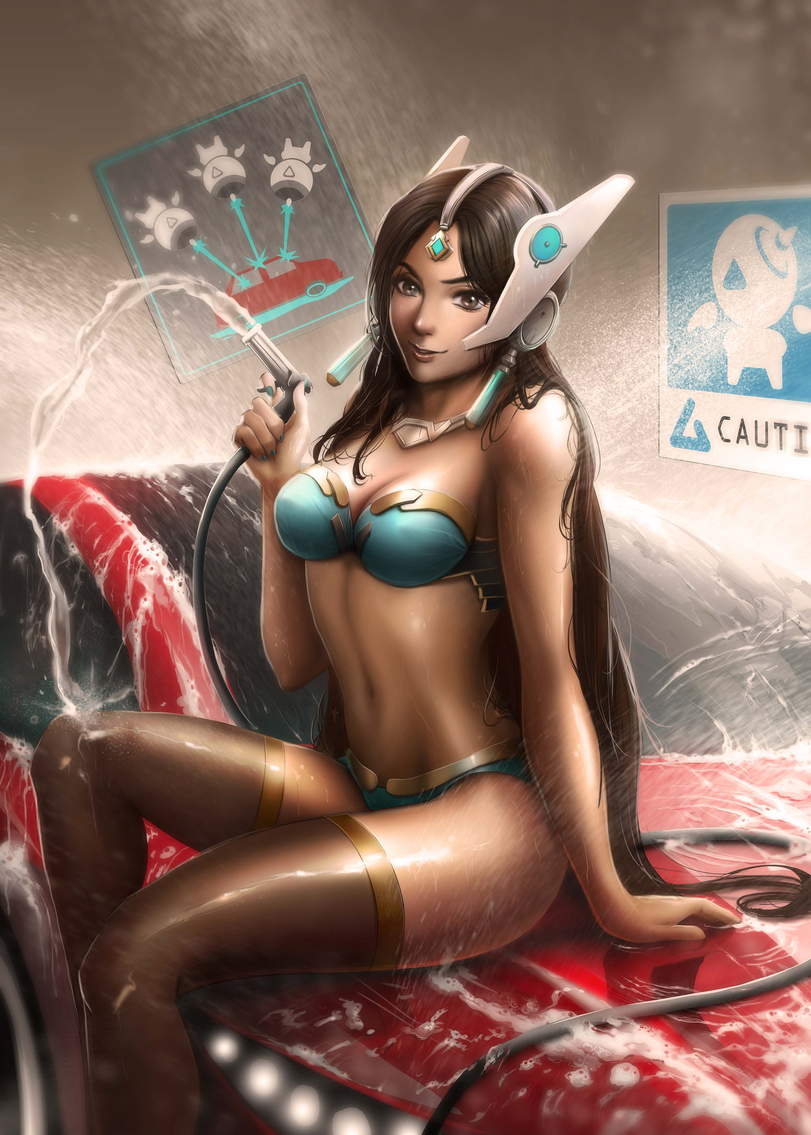 Overwatch Арт - NSFW, Overwatch, Красивая девушка, Pharah, Mercy, Symmetra, Mei, Sombra, Dva, Длиннопост