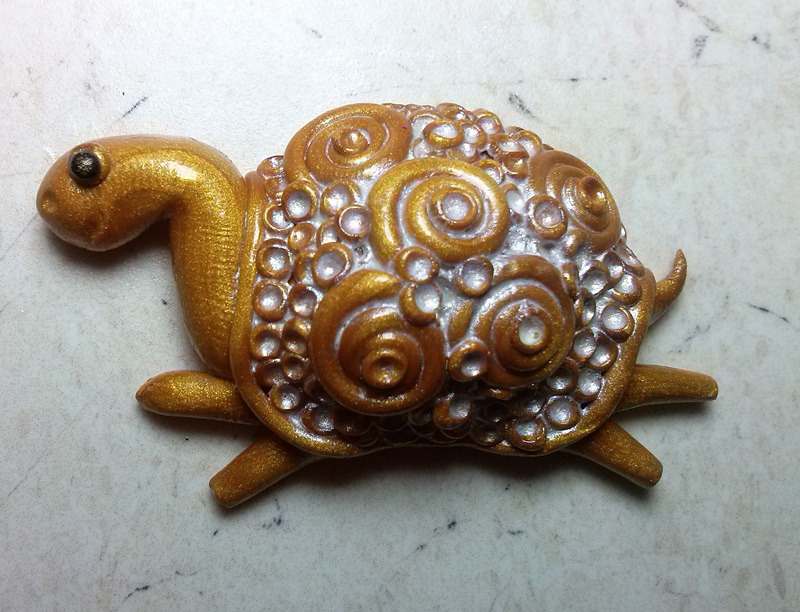 Another gift - My, Polymer clay, Keychain, Brooch, Owl, Turtle