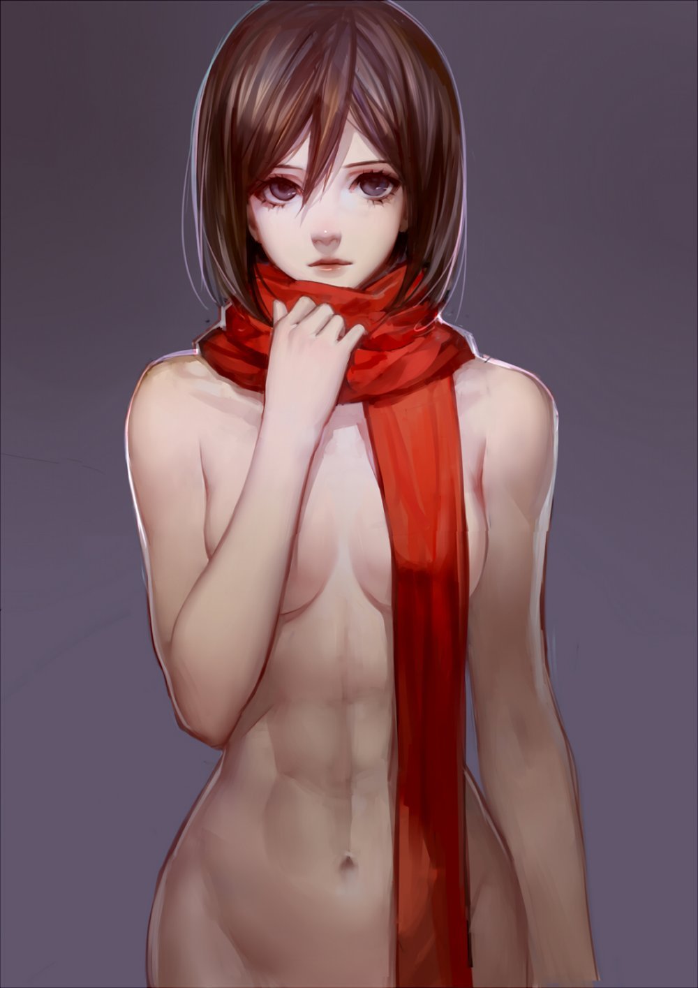 Mikasa - NSFW, Аниме, Anime Art, Атака Титанов, Mikasa Ackerman, Длиннопост