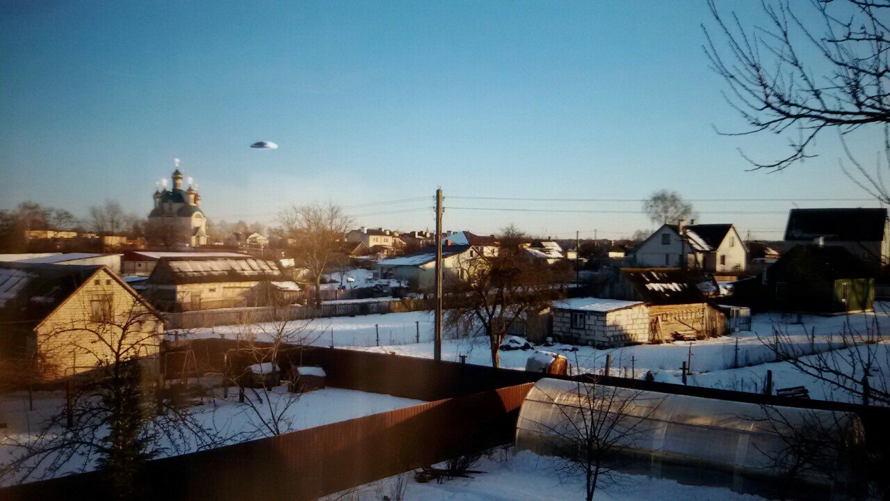 UFO near the church - UFO, Church, , Republic of Belarus