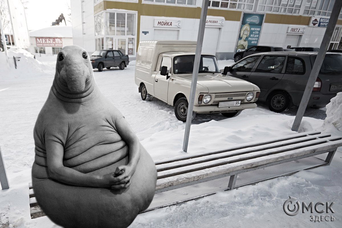 Waiting for the bus - Stop, Expectation, Winter, All ashes, Omsk