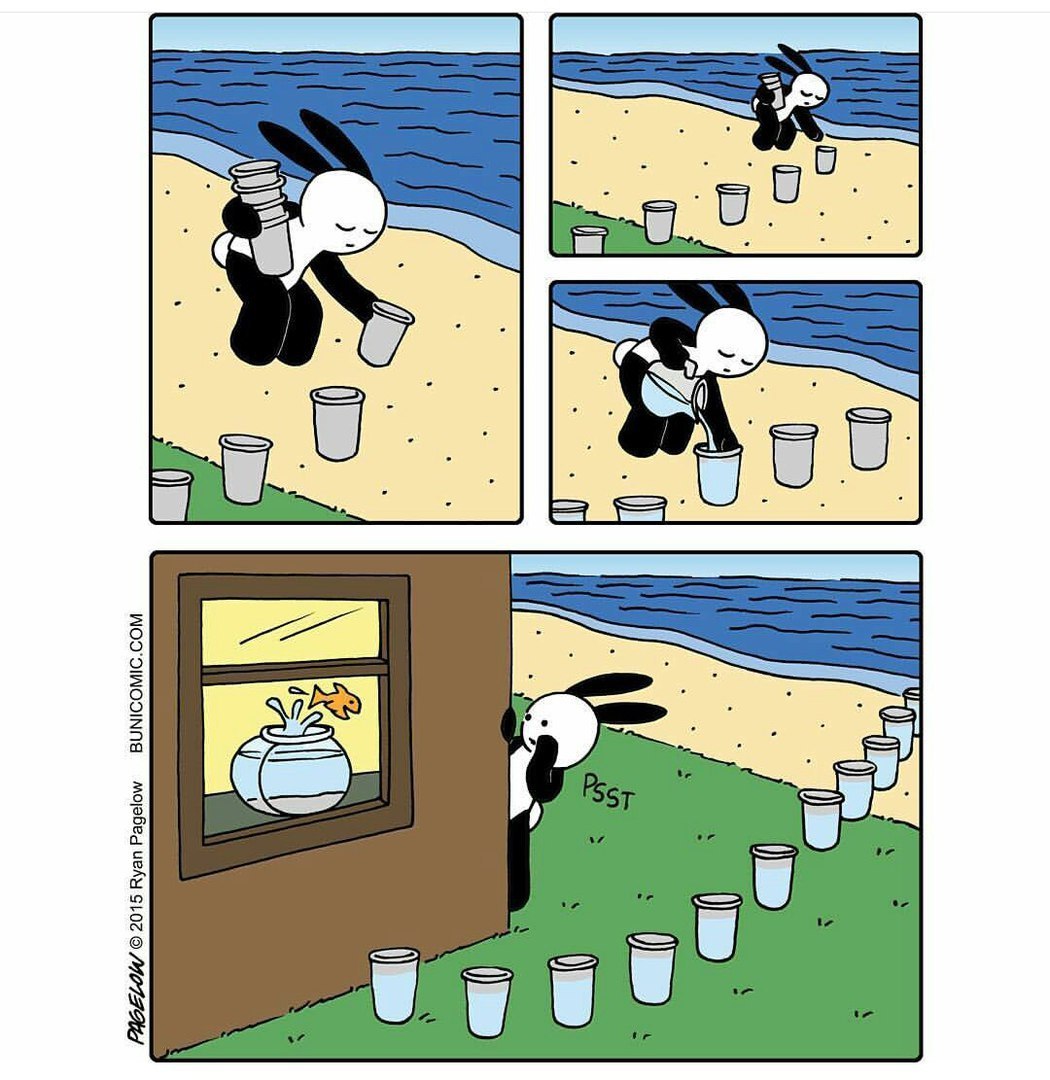 THE ESCAPE - Comics, A fish, Sea, The escape, Pagelow, Buni