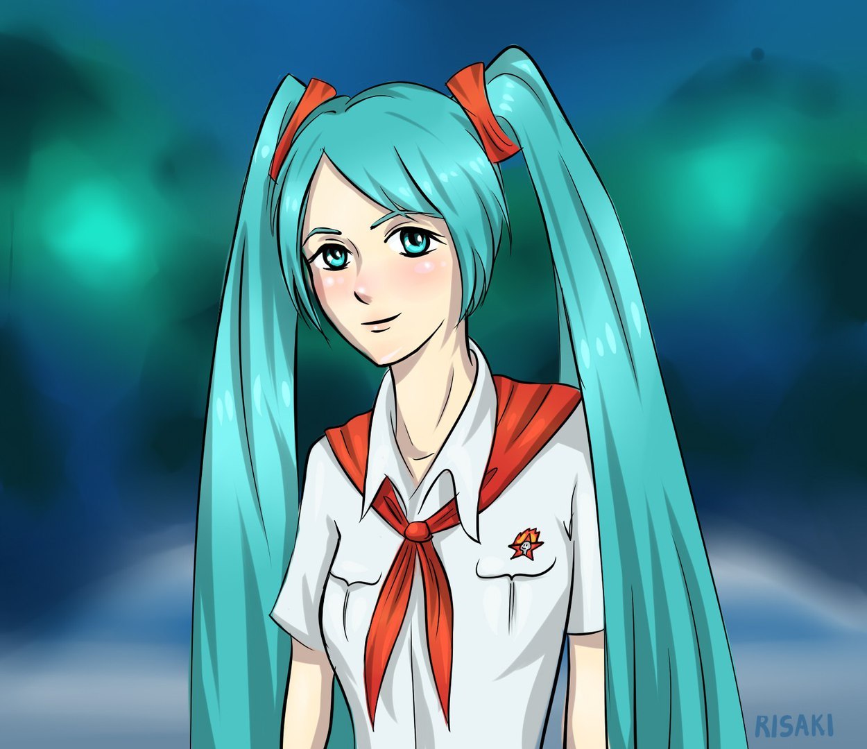 Miku - Endless summer, Visual novel, Art, Hatsune Miku