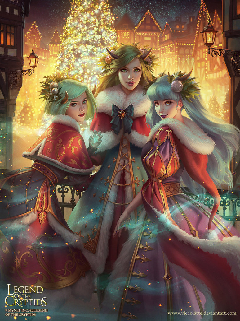 Mistletoe Eve - Art, Games, Girls, Legend of the cryptids, Viccolatte