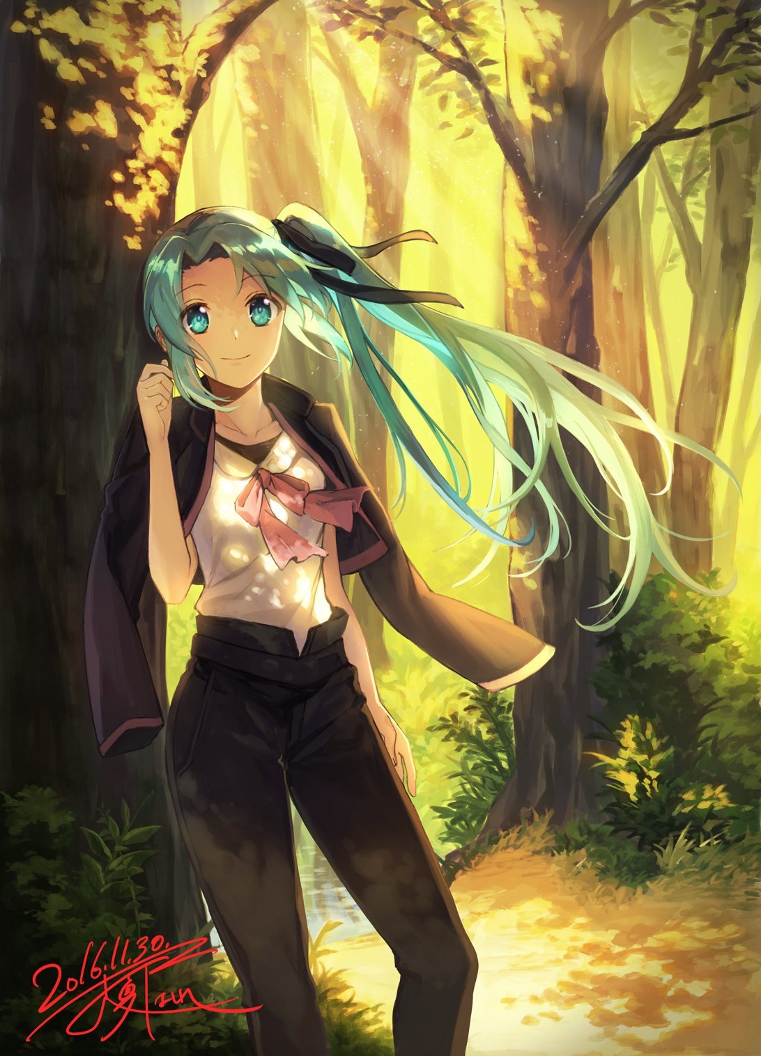 Rune at Sunset - Visual novel, , , Rune, Anime art, Anime, Not anime