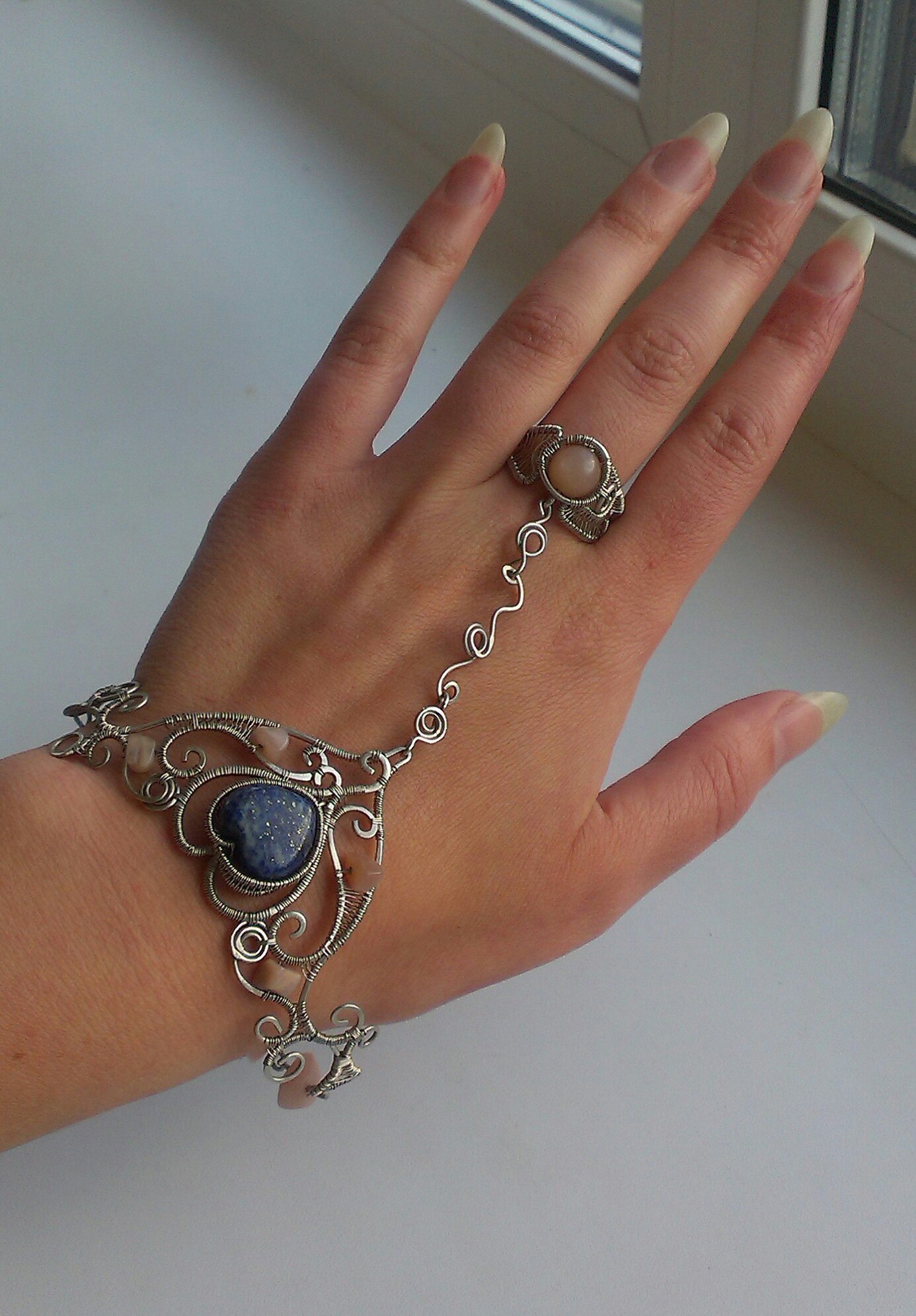 My slave bracelets - My, Decoration, A bracelet, Wire wrap, Creation, Handmade, Longpost, Wedding