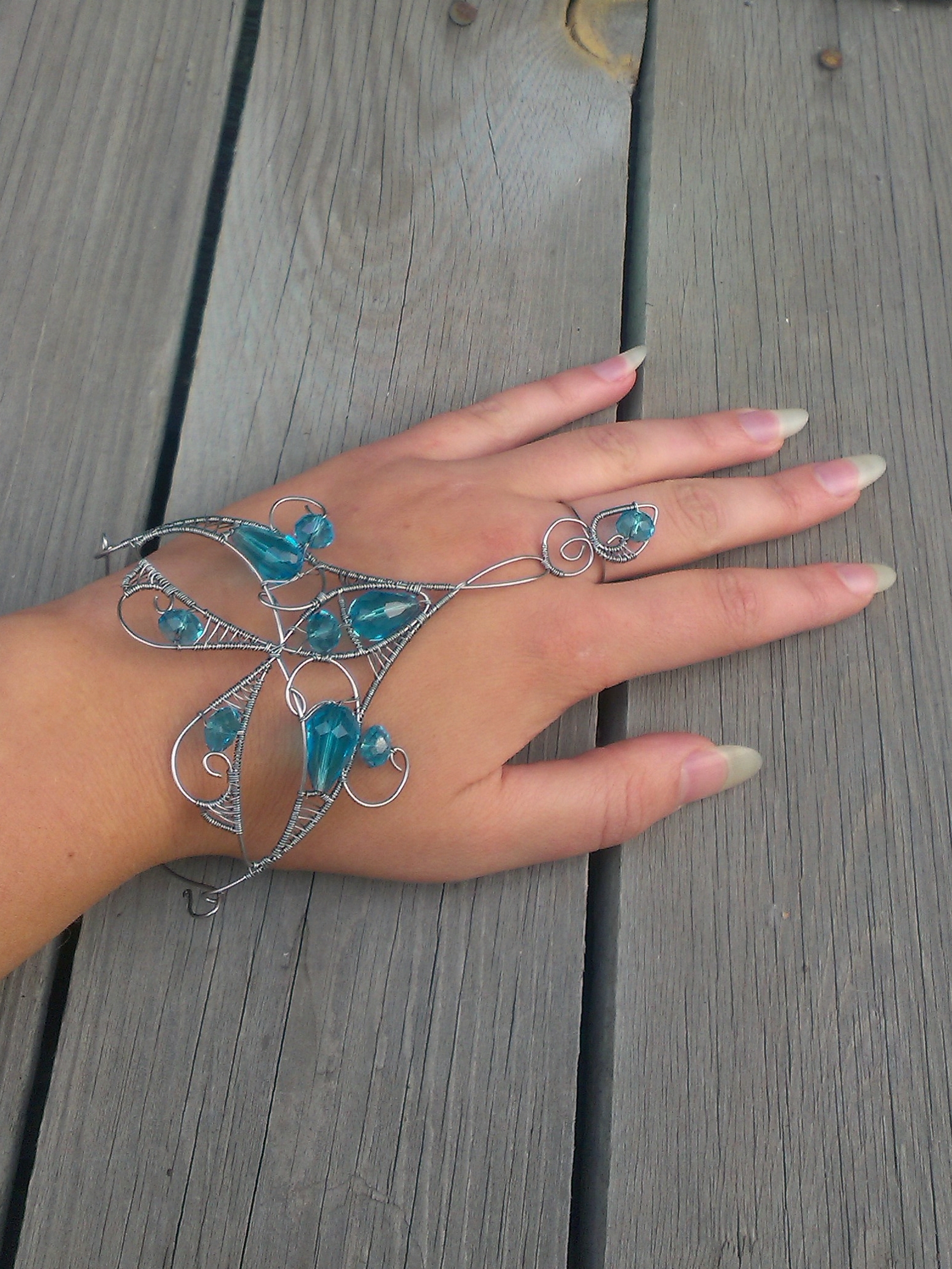 My slave bracelets - My, Decoration, A bracelet, Wire wrap, Creation, Handmade, Longpost, Wedding