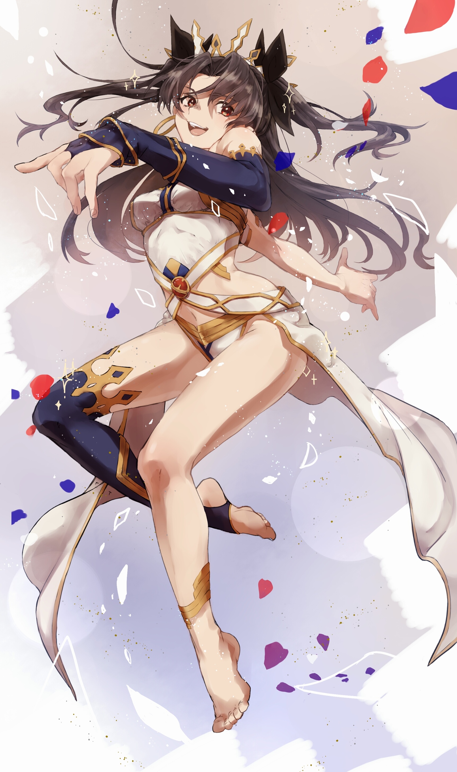 A little goddess in the tape - Anime, Anime art, Fate, Fate grand order, Ishtar, Tohsaka rin, Longpost