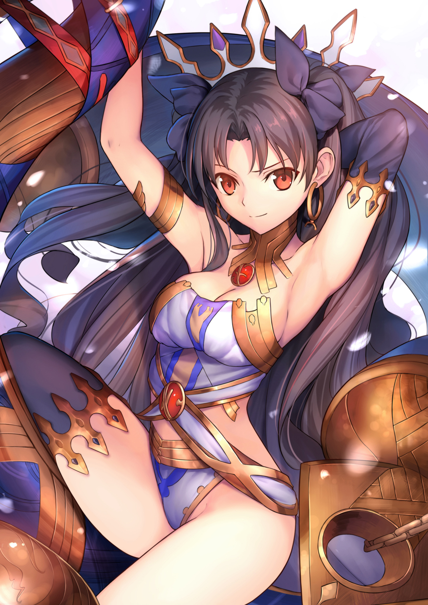 A little goddess in the tape - Anime, Anime art, Fate, Fate grand order, Ishtar, Tohsaka rin, Longpost