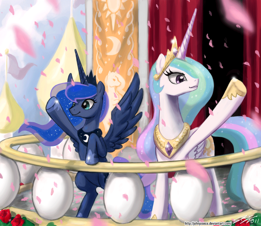 Hello Loyal Subjects - My little pony, PonyArt, Princess celestia, Princess luna, John joseco