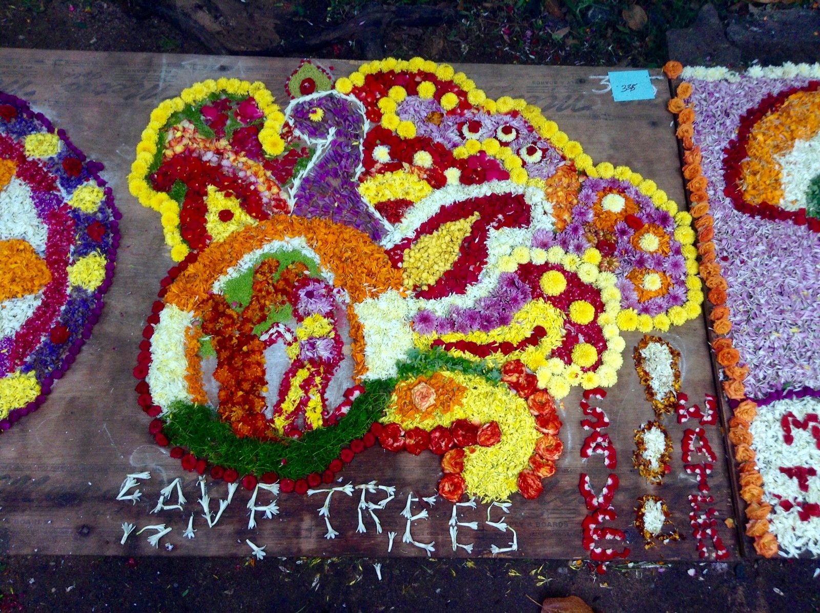 Flower rangoli, Tamil Nadu, India - My, India, , Exhibition, Rangoli, Travels, Longpost