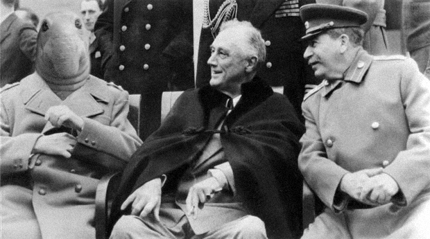 Yalta waiting - My, Zhdun, Yalta Conference, Churchill, Stalin, Photoshop master, Winston Churchill