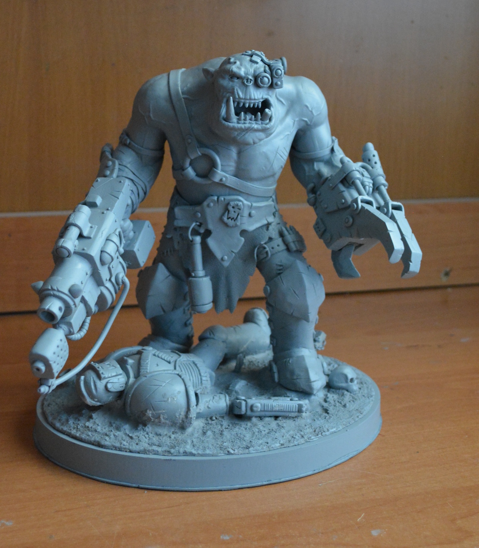 WAAAAGH! Part 1, modeling. - My, Warhammer 40k, Orcs, Лепка, Polymer clay, Figurines, Longpost