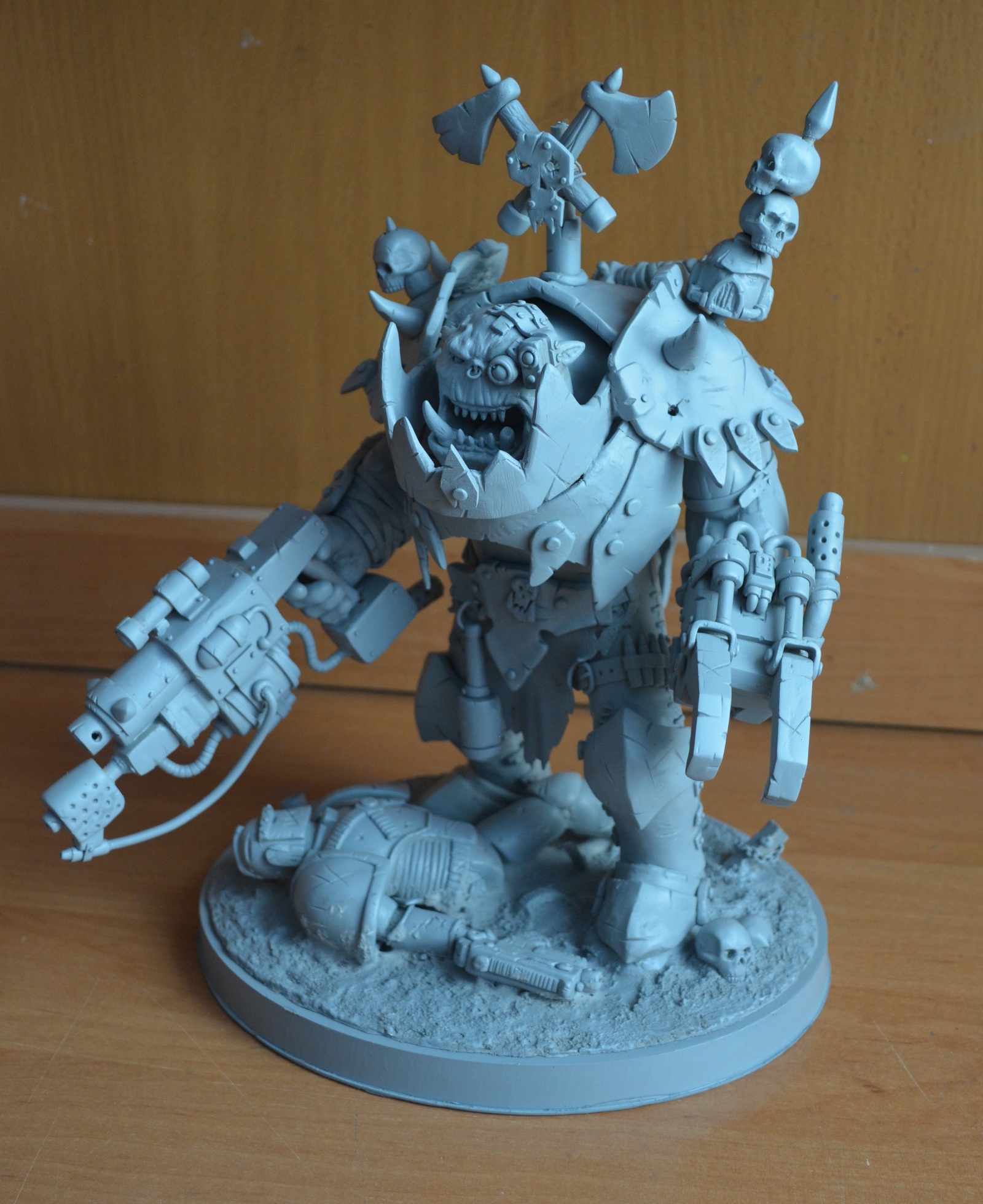 WAAAAGH! Part 1, modeling. - My, Warhammer 40k, Orcs, Лепка, Polymer clay, Figurines, Longpost