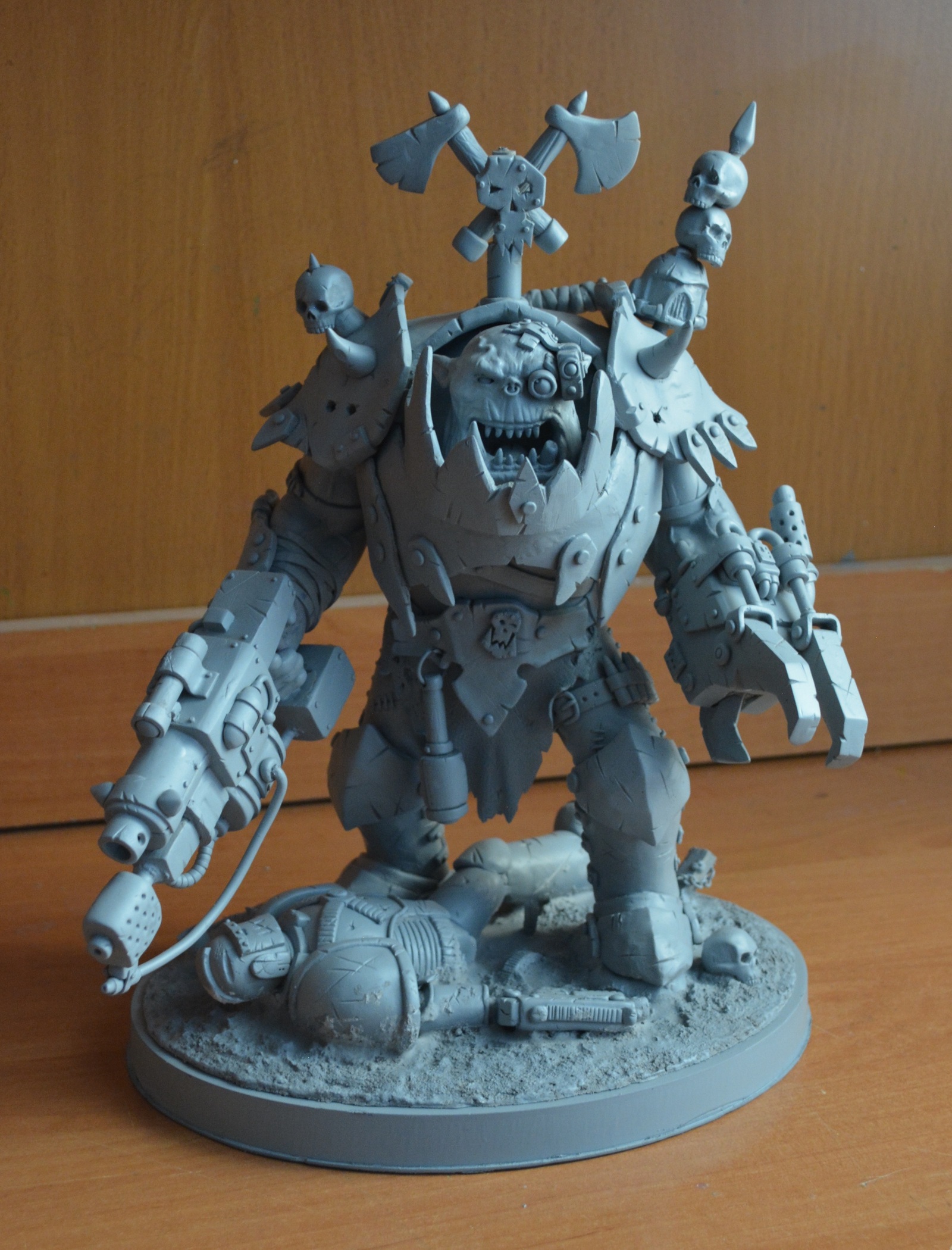 WAAAAGH! Part 1, modeling. - My, Warhammer 40k, Orcs, Лепка, Polymer clay, Figurines, Longpost