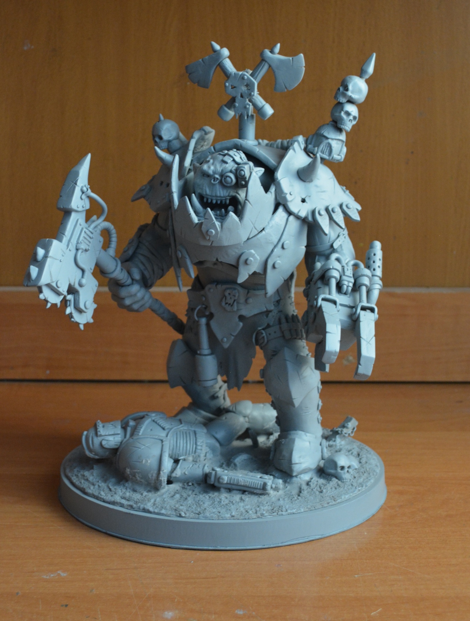 WAAAAGH! Part 1, modeling. - My, Warhammer 40k, Orcs, Лепка, Polymer clay, Figurines, Longpost