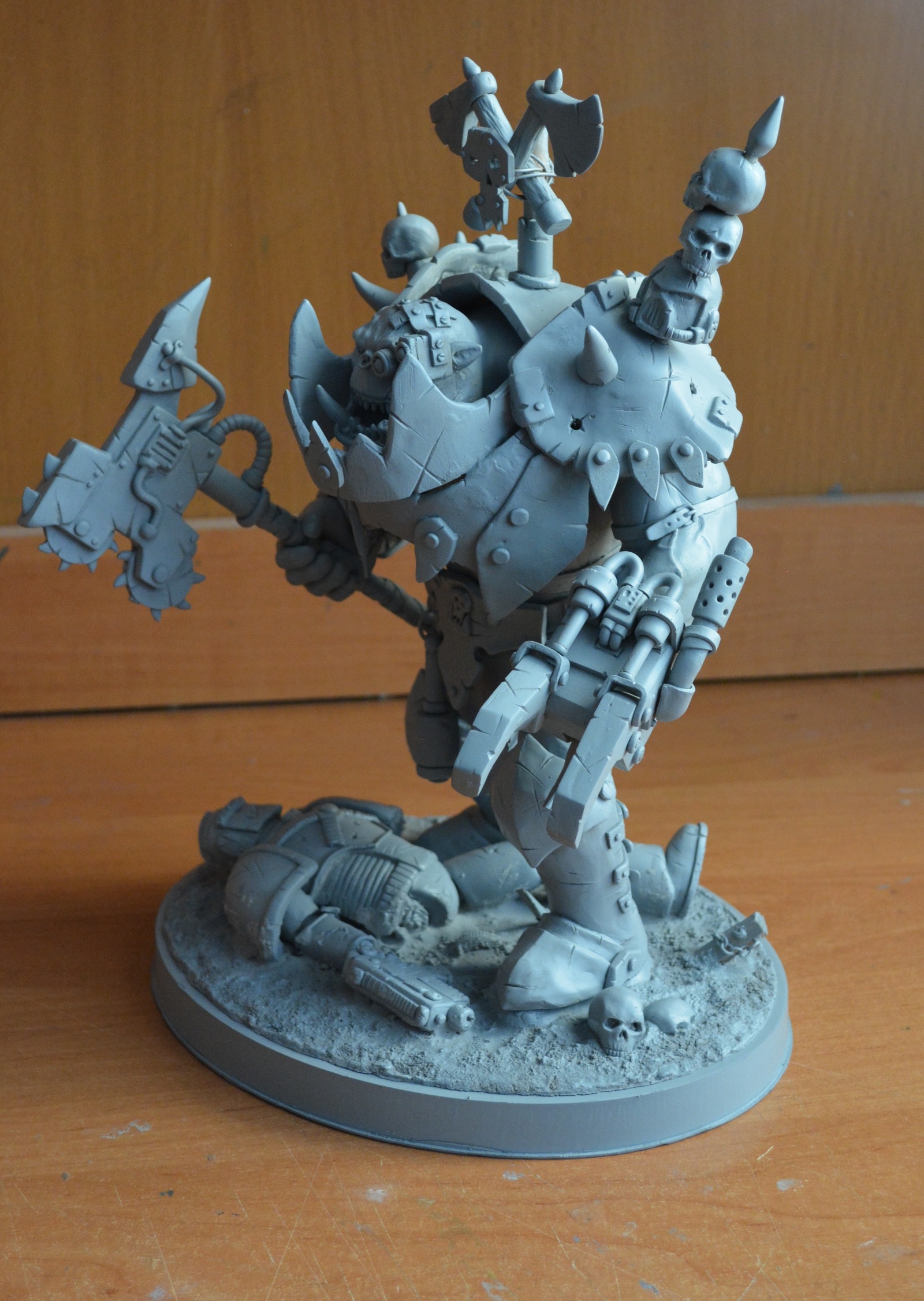 WAAAAGH! Part 1, modeling. - My, Warhammer 40k, Orcs, Лепка, Polymer clay, Figurines, Longpost