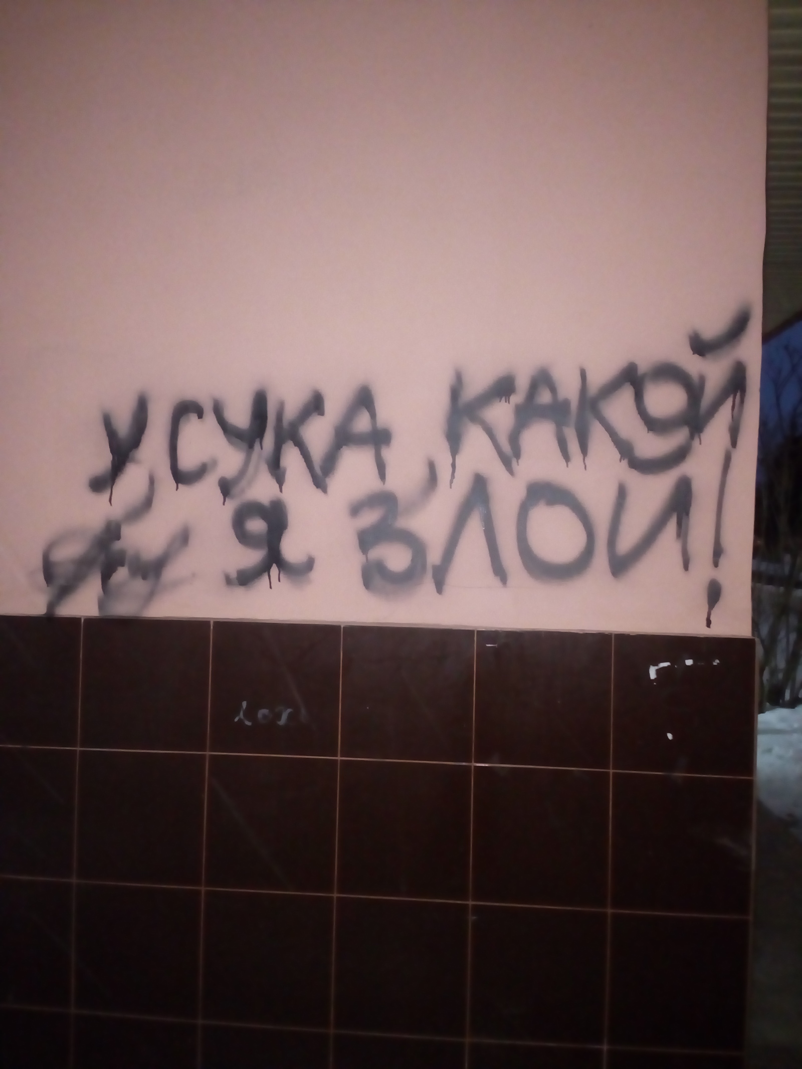 Smart vandals. - My, Inscription, Wall, Vandalism, Russian language