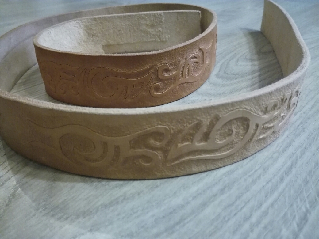 Embossed belt. - My, Embossing, Embossing on leather, Belt, Strap and leather, Handmade, Presents, Leather products, The Dragon, Longpost