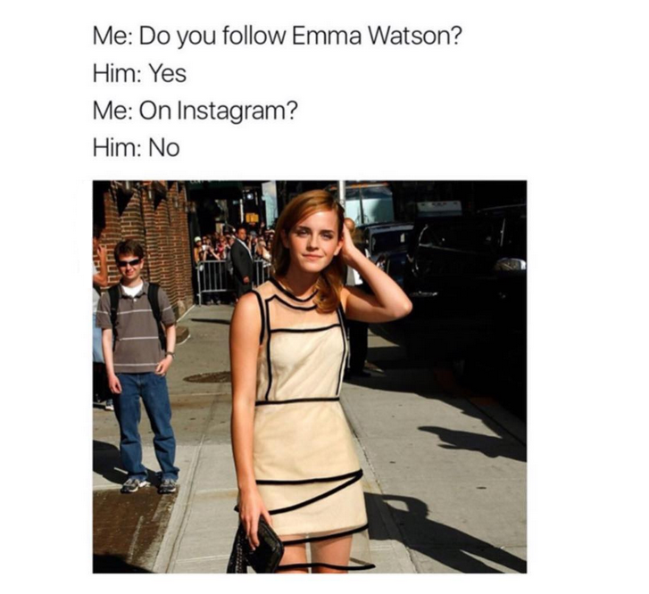 The right approach - Emma Watson, Surveillance, Instagram