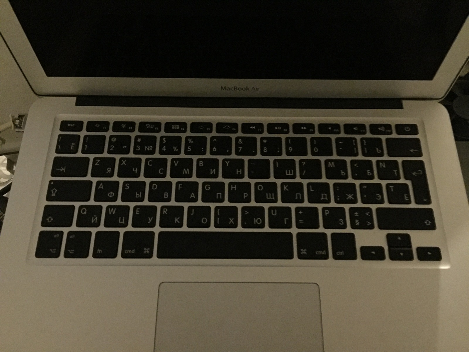 Got my laptop back from repair... - My, Apple, Macbook, Air, Repair, Repairmen, Crooked hands, Test, 