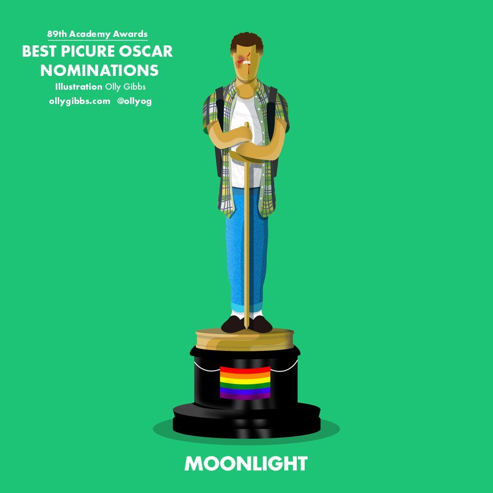 Best movie. - Art, Fan art, Movies, Oscar, La La Land, For reasons of conscience, Moonlight, Exitus, Longpost