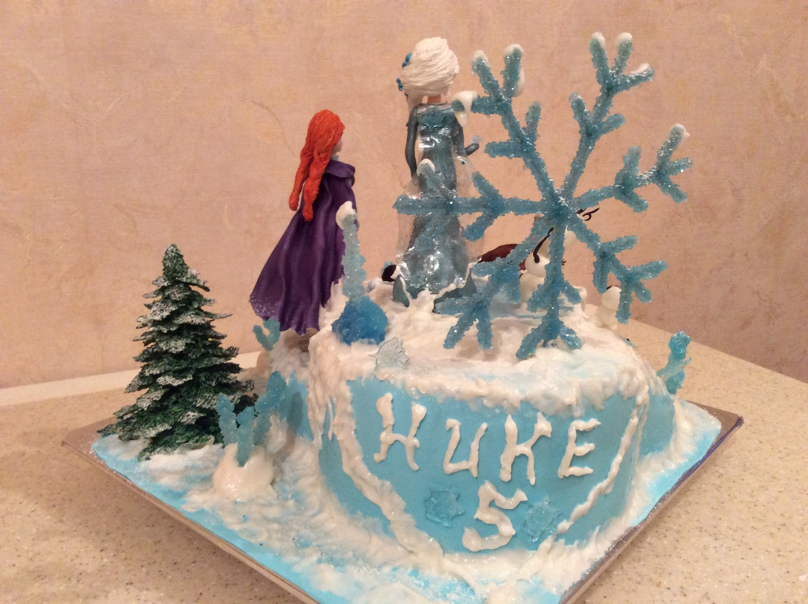 My Frozen Cake - My, Cake, Cartoons, Cold heart, Children, Confectionery, Holidays, Yummy, Elsa, Longpost