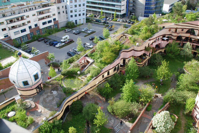 House Forest Spiral - Germany, Hundertwasser