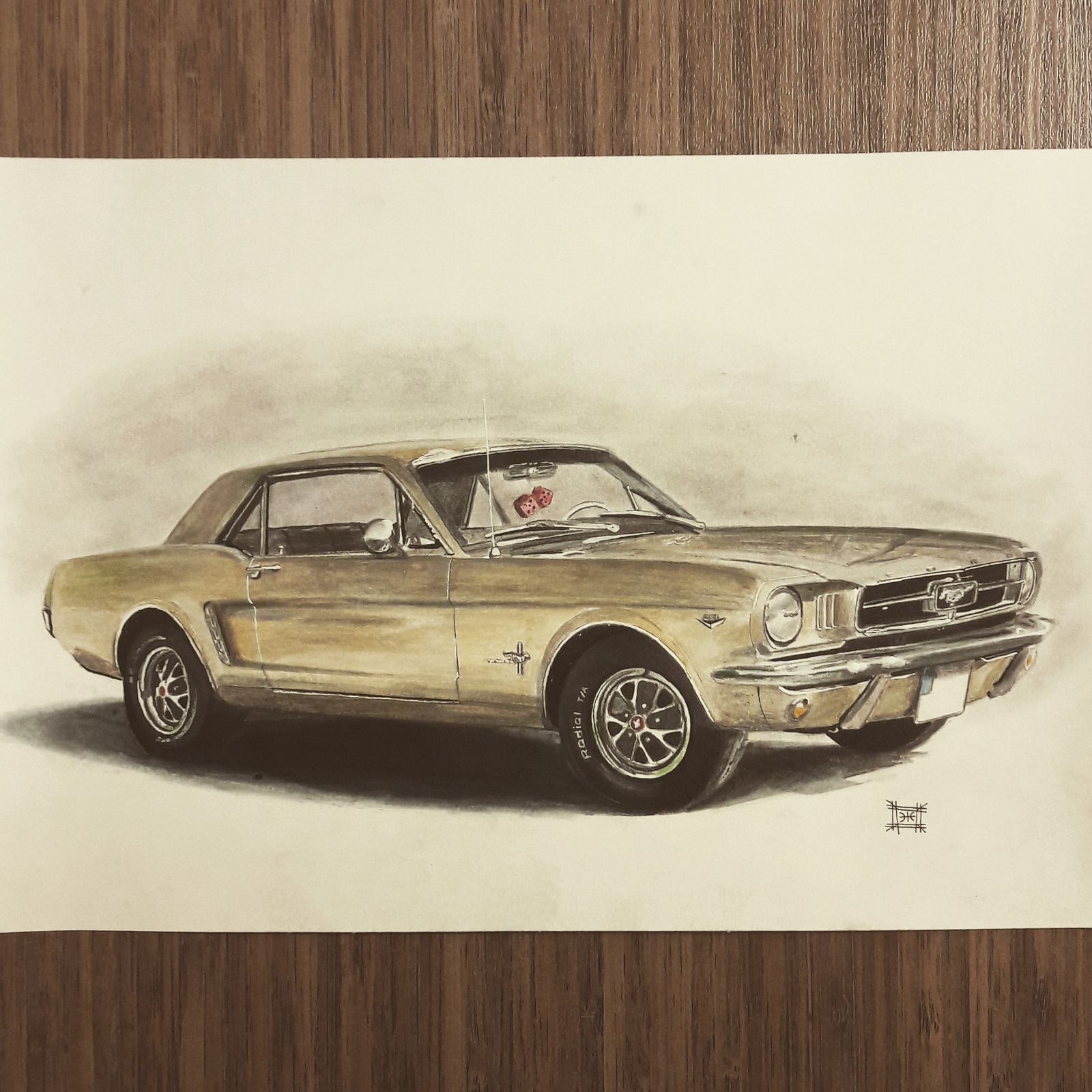 на рисование карандашом ford 1969