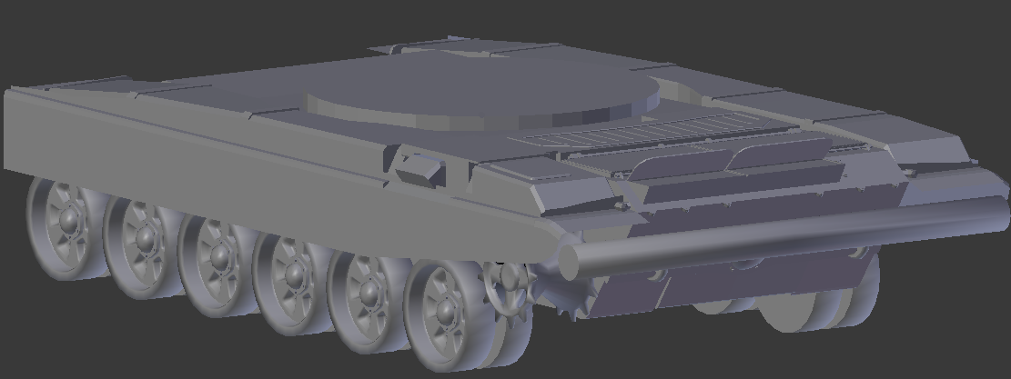 Modeling T-90A for the game. PART 2 - My, Tanks, Graphics, Blender, Games, 3D graphics, t-90, Longpost