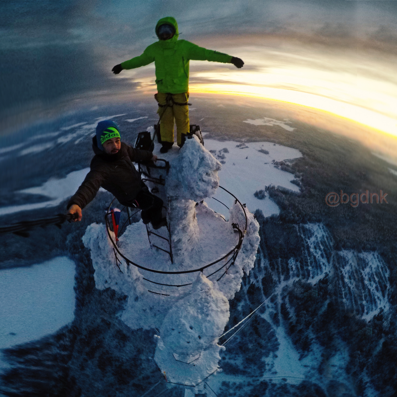 Sunrise at 350 meters! - My, Extreme, The photo, Russia, Galich, Height, Fear