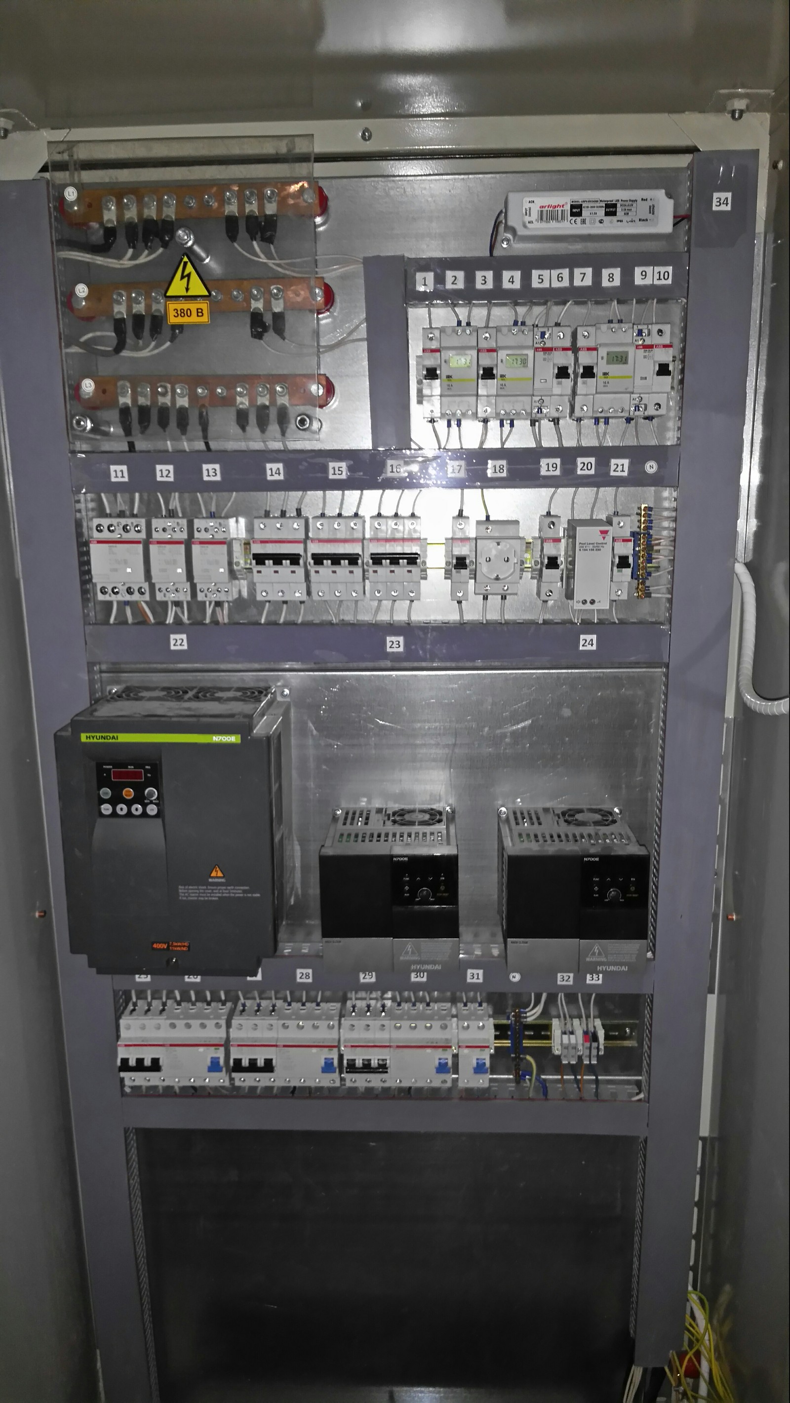 Fountain power control cabinet. - My, Electricity, My, League of Electricians, Электрик