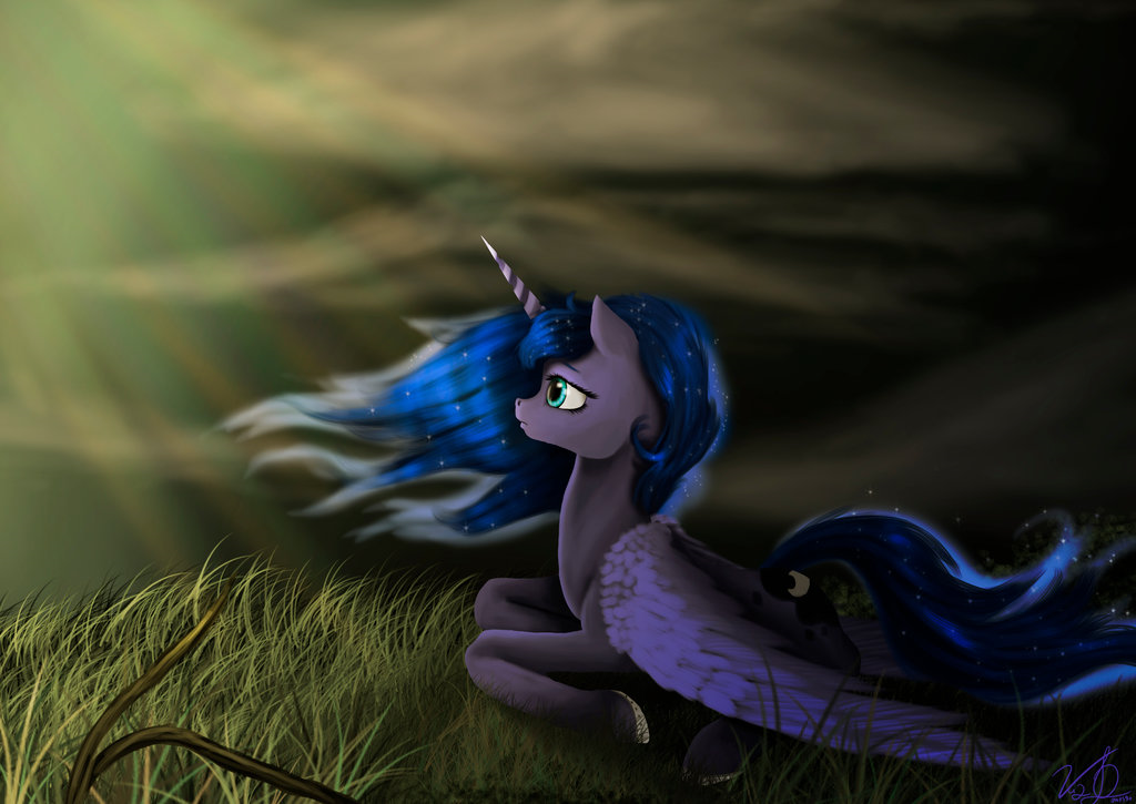 On the Sunset - My little pony, Princess luna, Kirillk