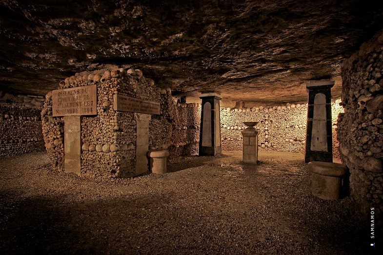 Catacombs of Paris. - Death, Scull, Caves, Catacombs, Tourism, France, Paris