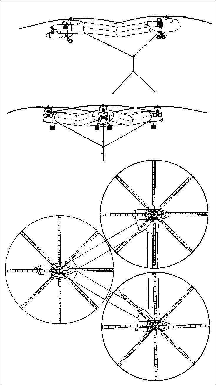 Проект тяжелого вертолета Ми-32 (СССР) | Пикабу