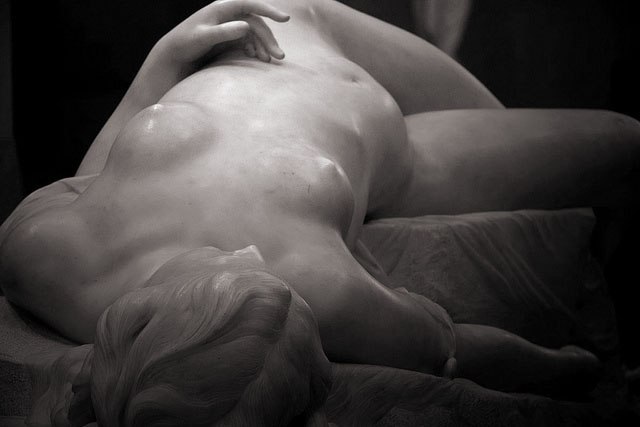 «La Jeune Tarentine», Alexandre Schoenewerk, Musee d'Orsay, Paris, France, 1871. - NSFW, Marble, Sculpture, Longpost