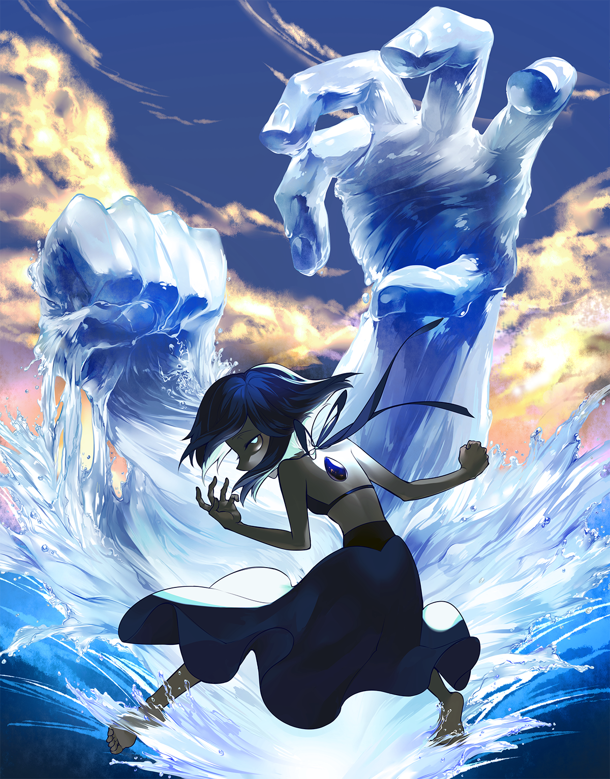 Power of water - Steven universe, Art, Lapis lazuli