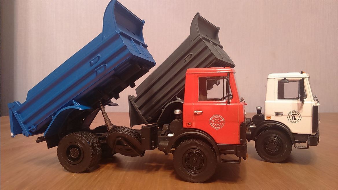 Minsk workaholic-strong men - dump trucks MAZ-5551 - My, Auto, Truck, Maz, , Car modeling, Toys for adults, Dump truck, Building, Longpost