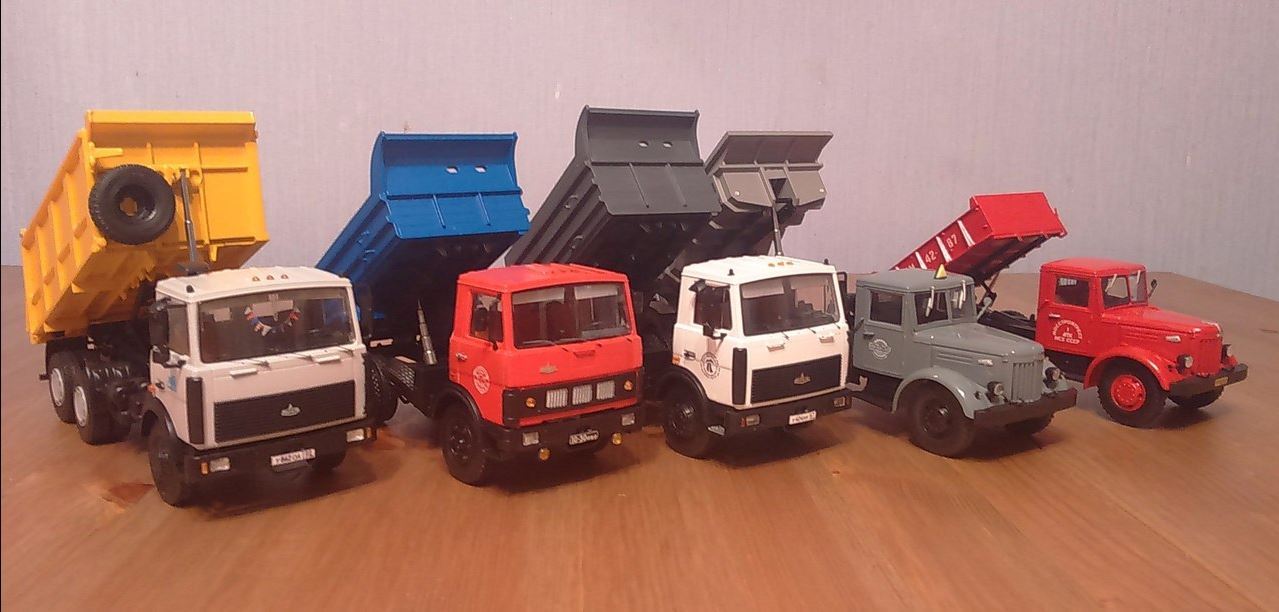 Minsk workaholic-strong men - dump trucks MAZ-5551 - My, Auto, Truck, Maz, , Car modeling, Toys for adults, Dump truck, Building, Longpost