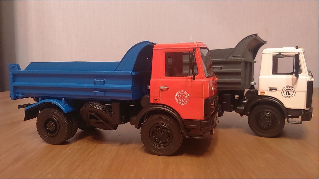 Minsk workaholic-strong men - dump trucks MAZ-5551 - My, Auto, Truck, Maz, , Car modeling, Toys for adults, Dump truck, Building, Longpost